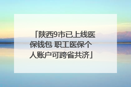 陕西9市已上线医保钱包 职工医保个人账户可跨省共济