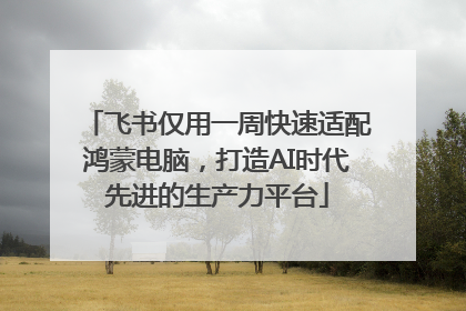飞书仅用一周快速适配鸿蒙电脑，打造AI时代先进的生产力平台
