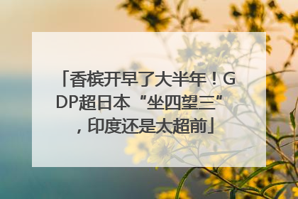香槟开早了大半年！GDP超日本“坐四望三”，印度还是太超前