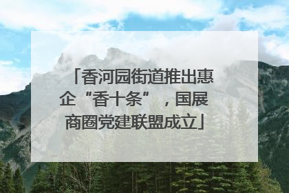 香河园街道推出惠企“香十条”，国展商圈党建联盟成立