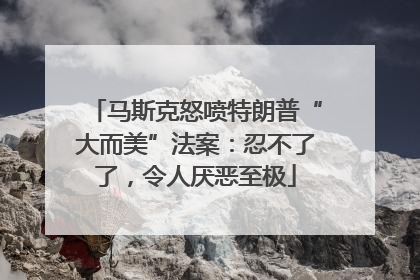 马斯克怒喷特朗普“大而美”法案：忍不了了，令人厌恶至极
