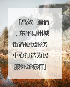 高效+温情，东平县州城街道便民服务中心打造为民服务新标杆