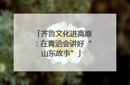 齐鲁文化进高原：在青洽会讲好“山东故事”