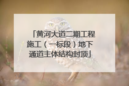 黄河大道二期工程施工（一标段）地下通道主体结构封顶