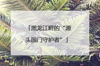 黑龙江畔的“源头国门守护者”