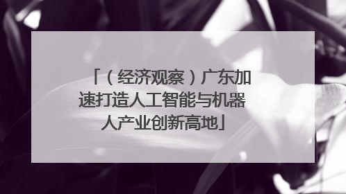 （经济观察）广东加速打造人工智能与机器人产业创新高地