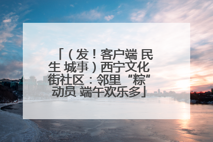 （发！客户端 民生 城事）西宁文化街社区：邻里“粽”动员 端午欢乐多
