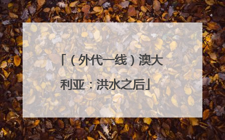 （外代一线）澳大利亚：洪水之后