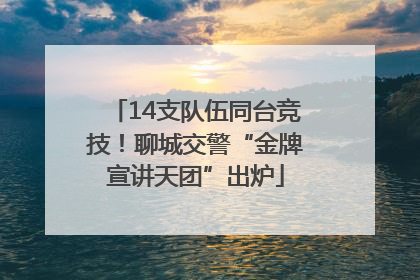 14支队伍同台竞技！聊城交警“金牌宣讲天团”出炉