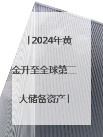 2024年黄金升至全球第二大储备资产