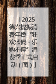 2025德兴提振消费年暨“狂欢盛夏・乐购不停”消费季正式启动（图）