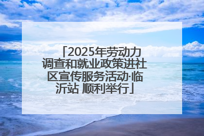 2025年劳动力调查和就业政策进社区宣传服务活动·临沂站 顺利举行
