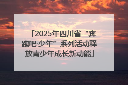 2025年四川省“奔跑吧·少年”系列活动释放青少年成长新动能