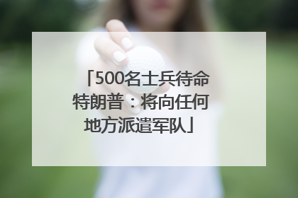 500名士兵待命 特朗普：将向任何地方派遣军队