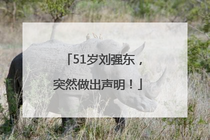51岁刘强东，突然做出声明！